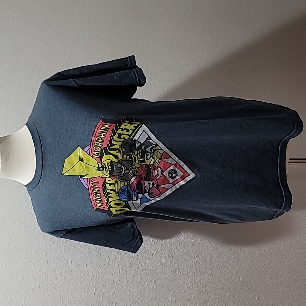 POWER RANGERS CASUAL SHORT SLEEVE CREWNECK GRAPHIC LOGO T-SHIRT MENS MEDIUM TOP